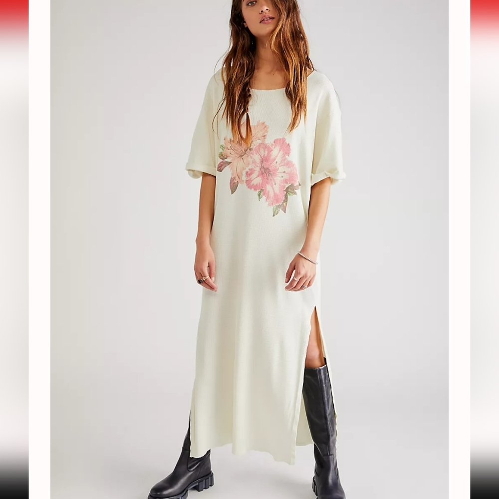 Free People X Vintage Souls Hibiscus Maxi Dress NWT